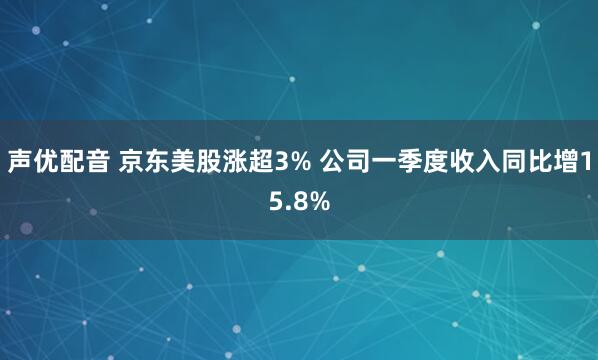 声优配音 京东美股涨超3% 公司一季度收入同比增15.8%
